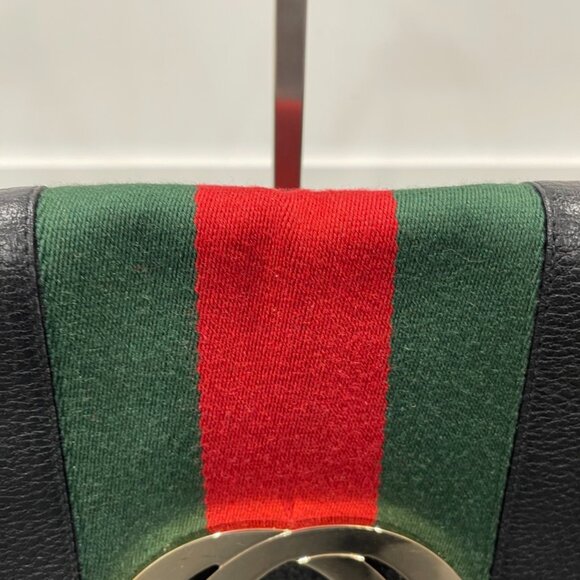 Gucci Pebbled Calfskin Web Blondie Hobo Black (JB1361) - Picture 4 of 13